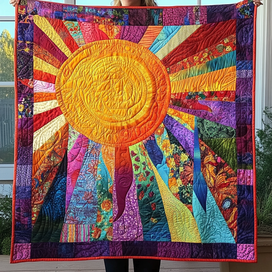 Celestial Rays Quilted Blanket