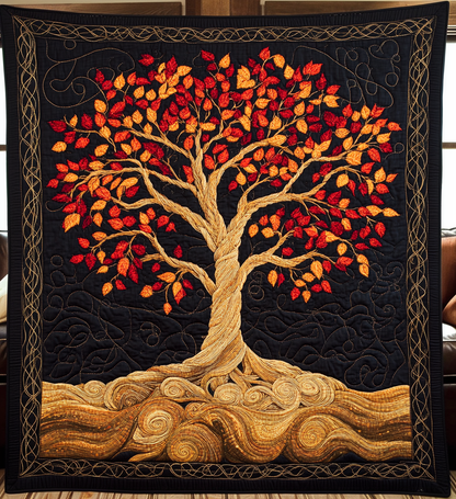 Celestial Roots Quilted Blanket