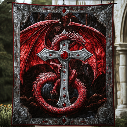 Celestial Serpent Quilted Blanket