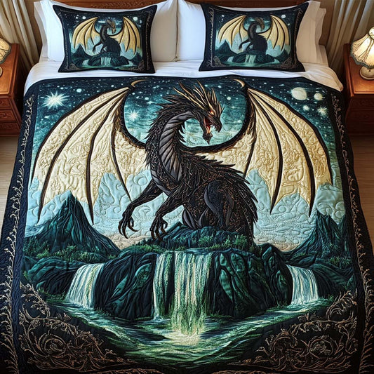 Celestial Shadow 3-Piece Quilted Bedding Set