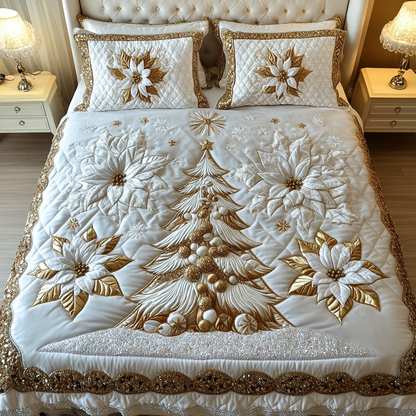 Celestial Snowfall 3-Piece Quilted Bedding Set