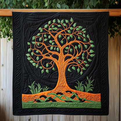 Celestial Tree Quilted Blanket