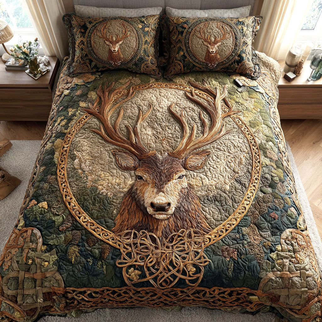 Celtic Majesty 3-Piece Quilted Bedding Set