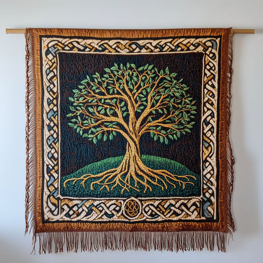 Celtic Tree of Life Woven Throw Blanket
