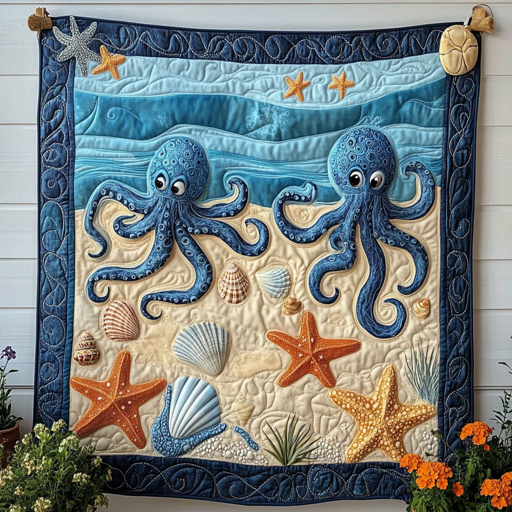 Cephalopod Dreams Quilted Blanket