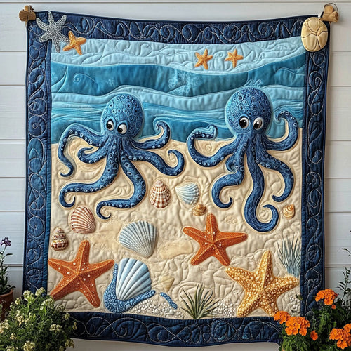 Cephalopod Dreams Quilted Blanket