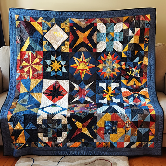 Ceremonial Colors Quilted Blanket