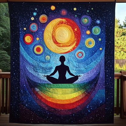 Chakra Harmony Quilted Blanket