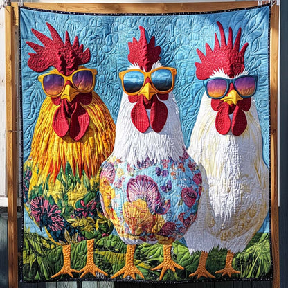 Charming Coop Crew Quilted Blanket