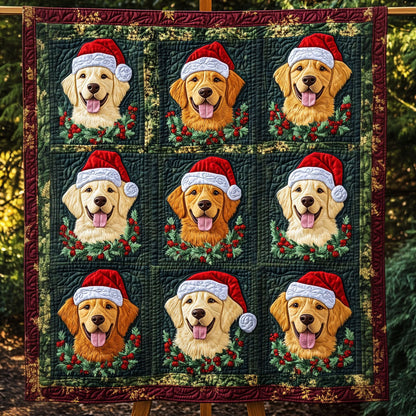 Cheerful Canines Quilted Blanket