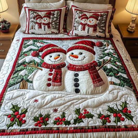 Cheerful Companions 3-Piece Quilted Bedding Set