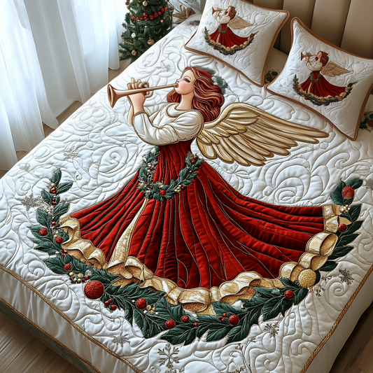 Cherished Christmas 3-Piece Quilted Bedding Set