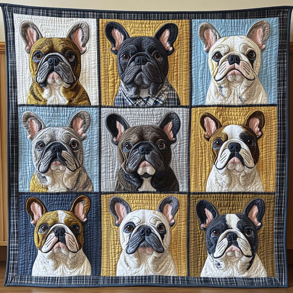 Chic Chien Quilted Blanket