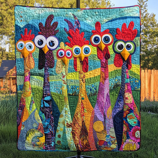 Chick-a-Boom Quilted Blanket