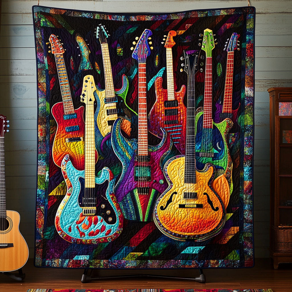 Chord Craze Quilted Blanket