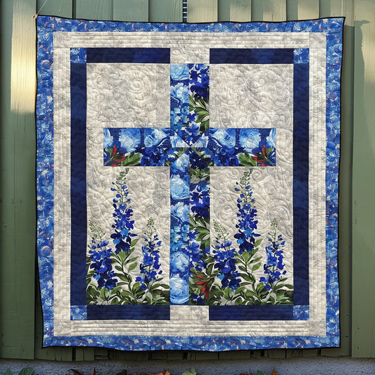 Christian Bluebonnet Quilted Blanket