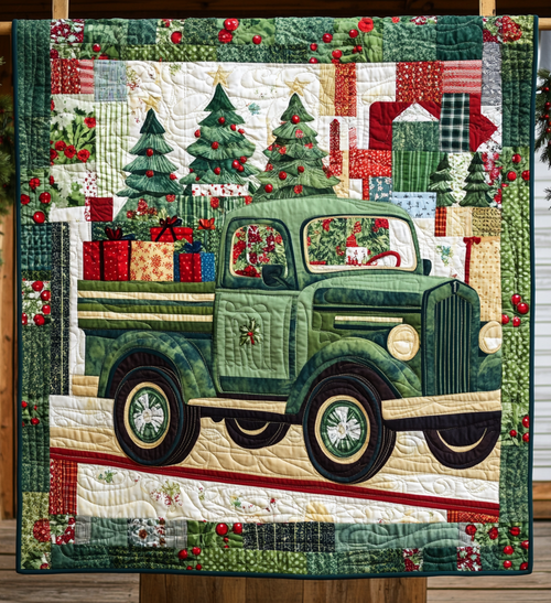 Christmas Carrier Quilted Blanket