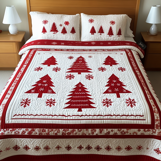 Christmas Cheer 3-Piece Quilted Bedding Set