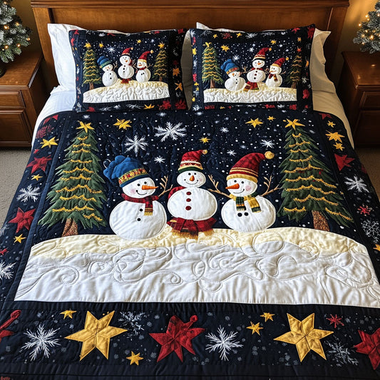 Christmas Cheer Chariot 3-Piece Quilted Bedding Set
