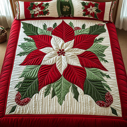 Christmas Eve Charm 3-Piece Quilted Bedding Set