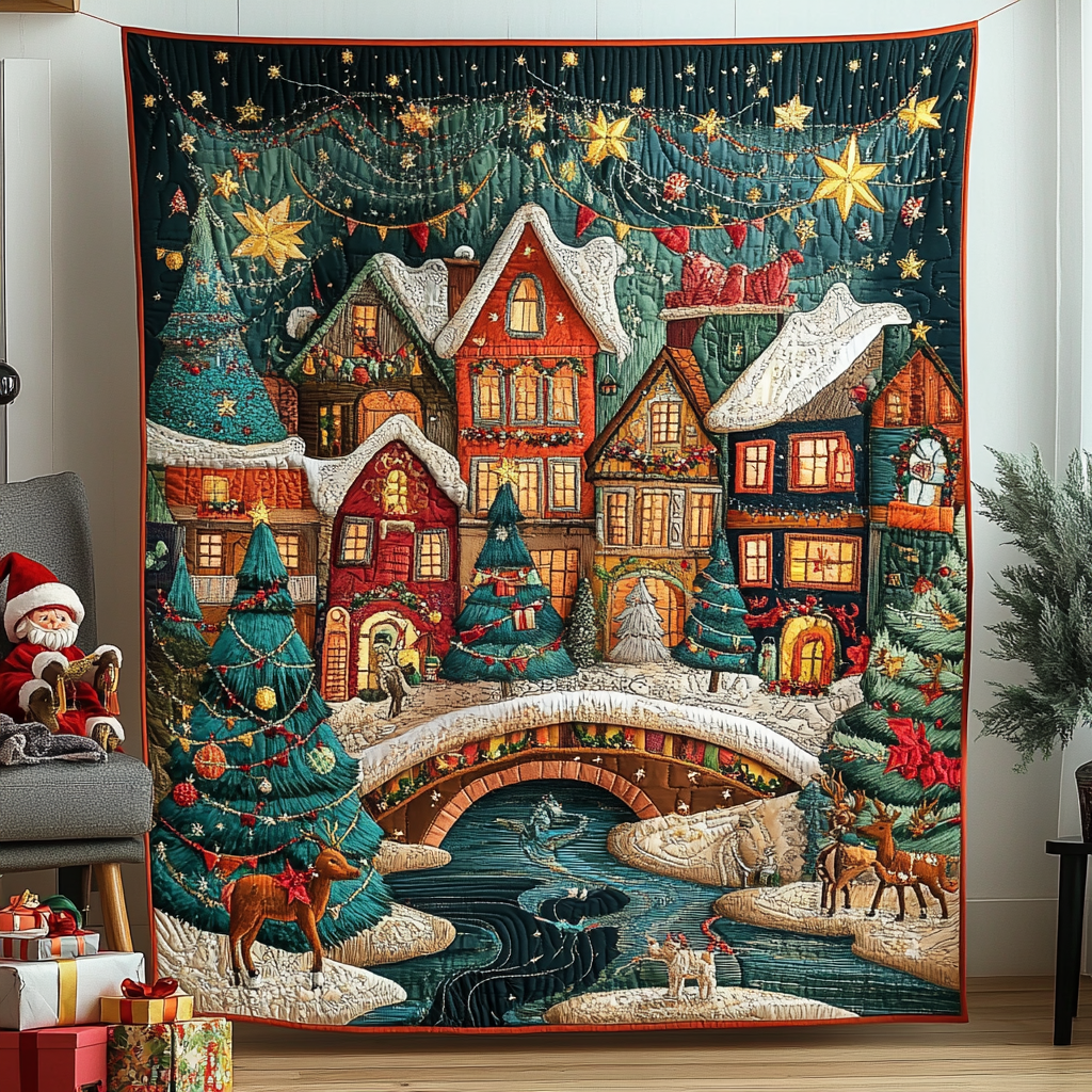 Christmas Eve Quilted Blanket