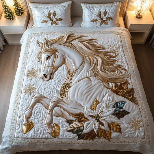 Christmas Luxe Escape 3-Piece Quilted Bedding Set