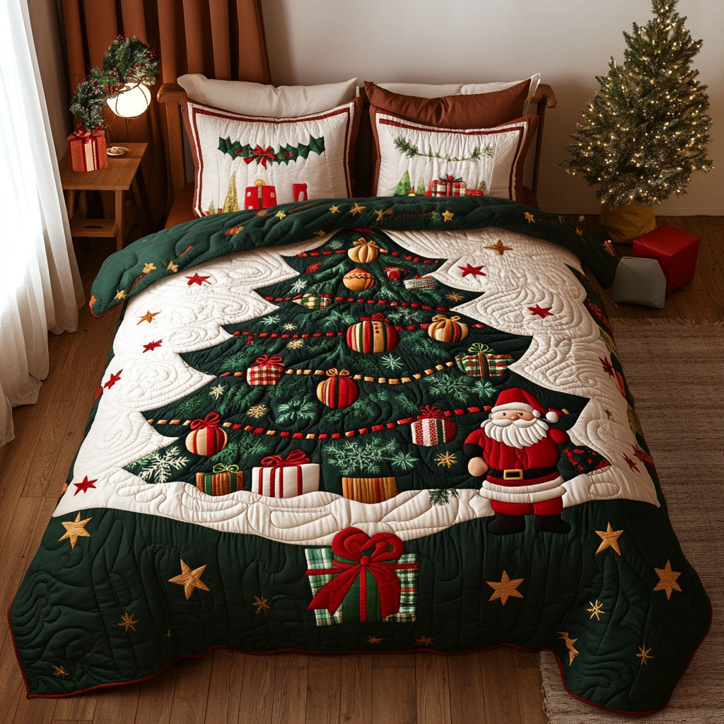 Christmas Parade 3-Piece Quilted Bedding Set
