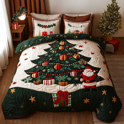 Christmas Parade 3-Piece Quilted Bedding Set