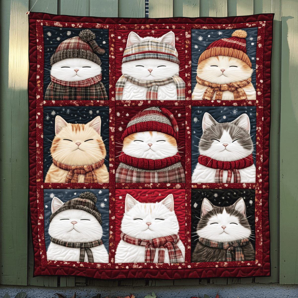 Christmas Paws Quilted Blanket