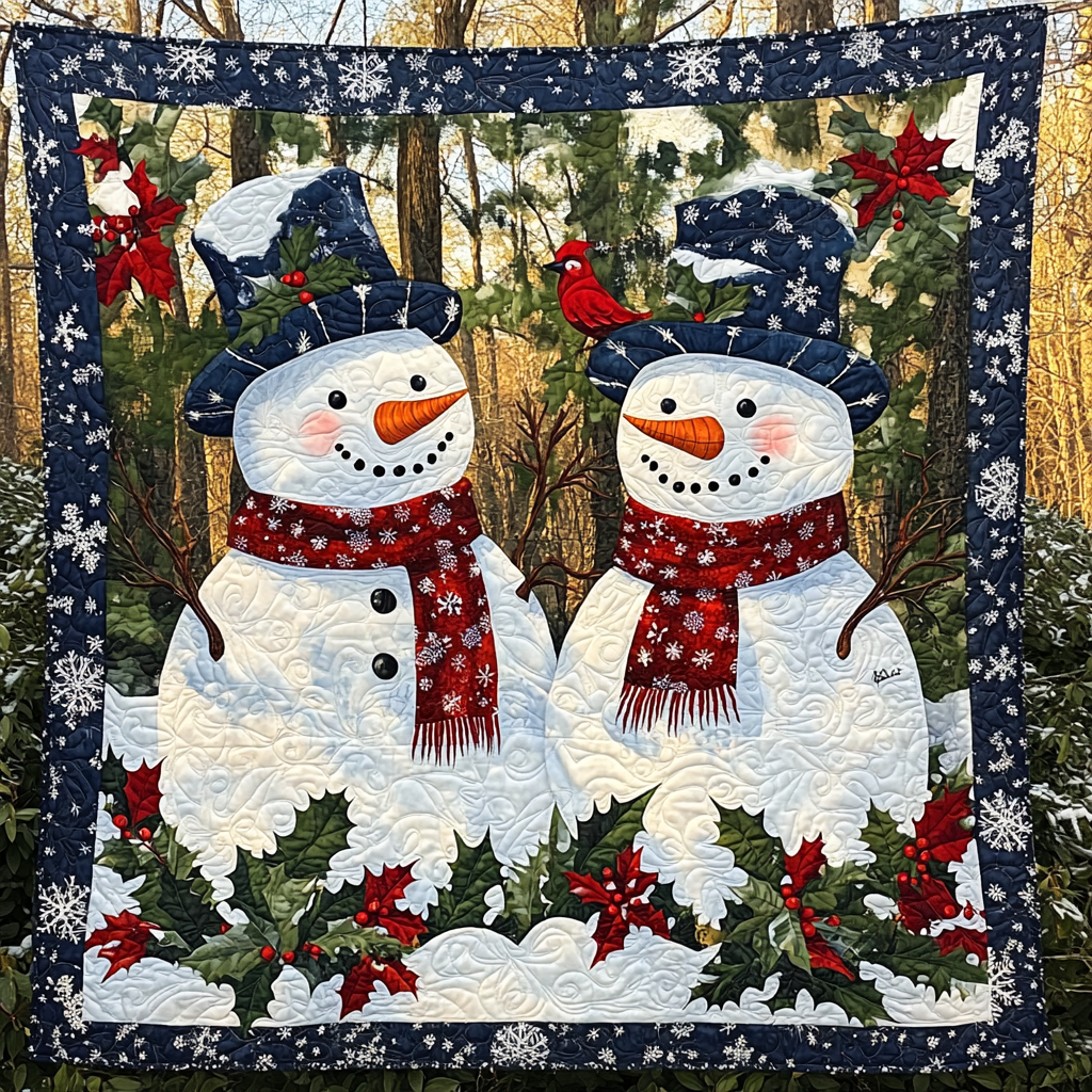 Christmas Spirit Quilted Blanket
