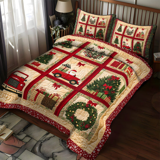 Christmas Toy Dreams 3-Piece Quilted Bedding Set