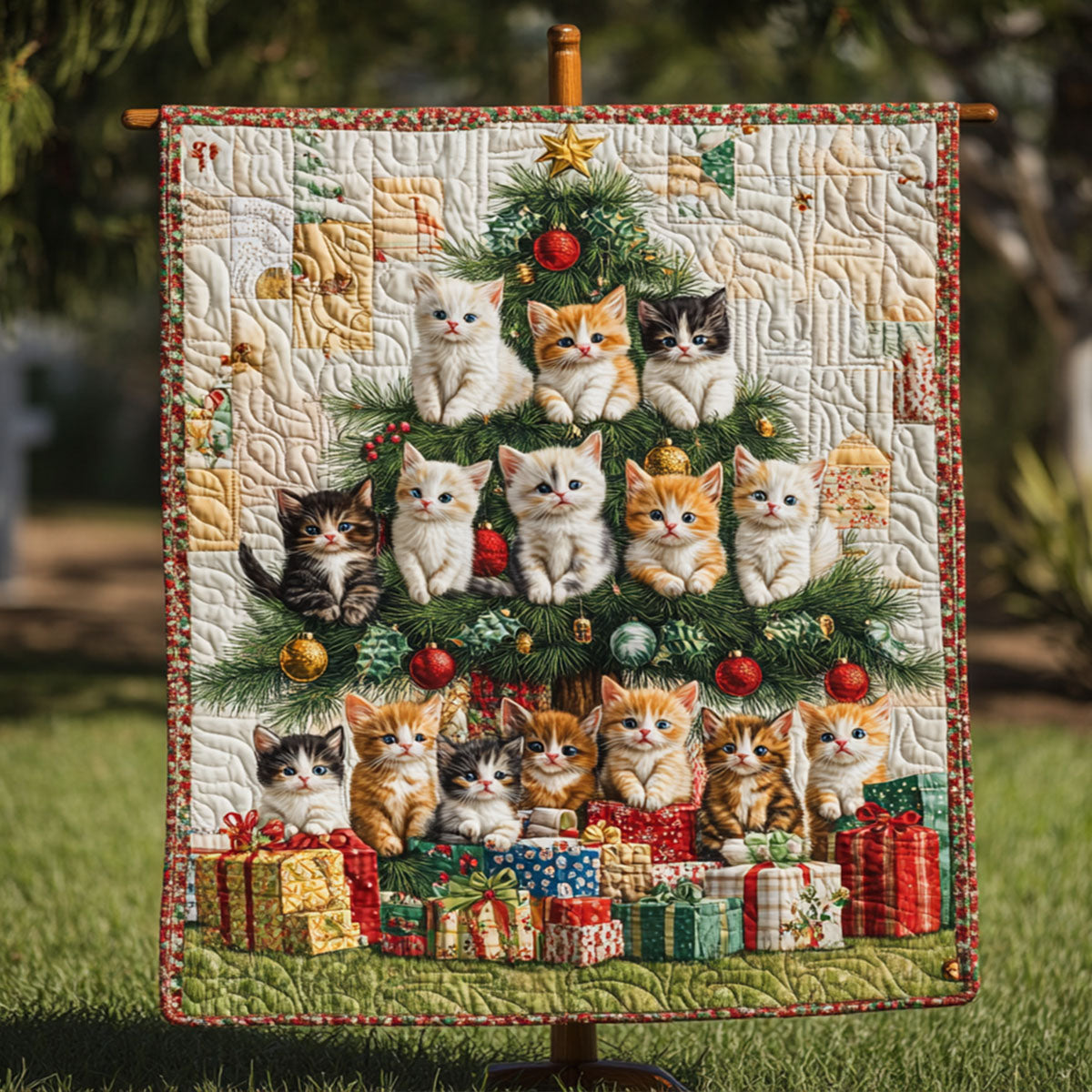 Christmas Tree Cuddles Quilted Blanket