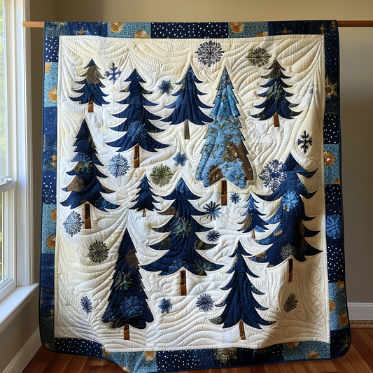 Christmas Tree Patterned Quilted Blanket