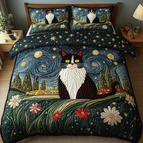 Claws And Comfort 3-Piece Quilted Bedding Set