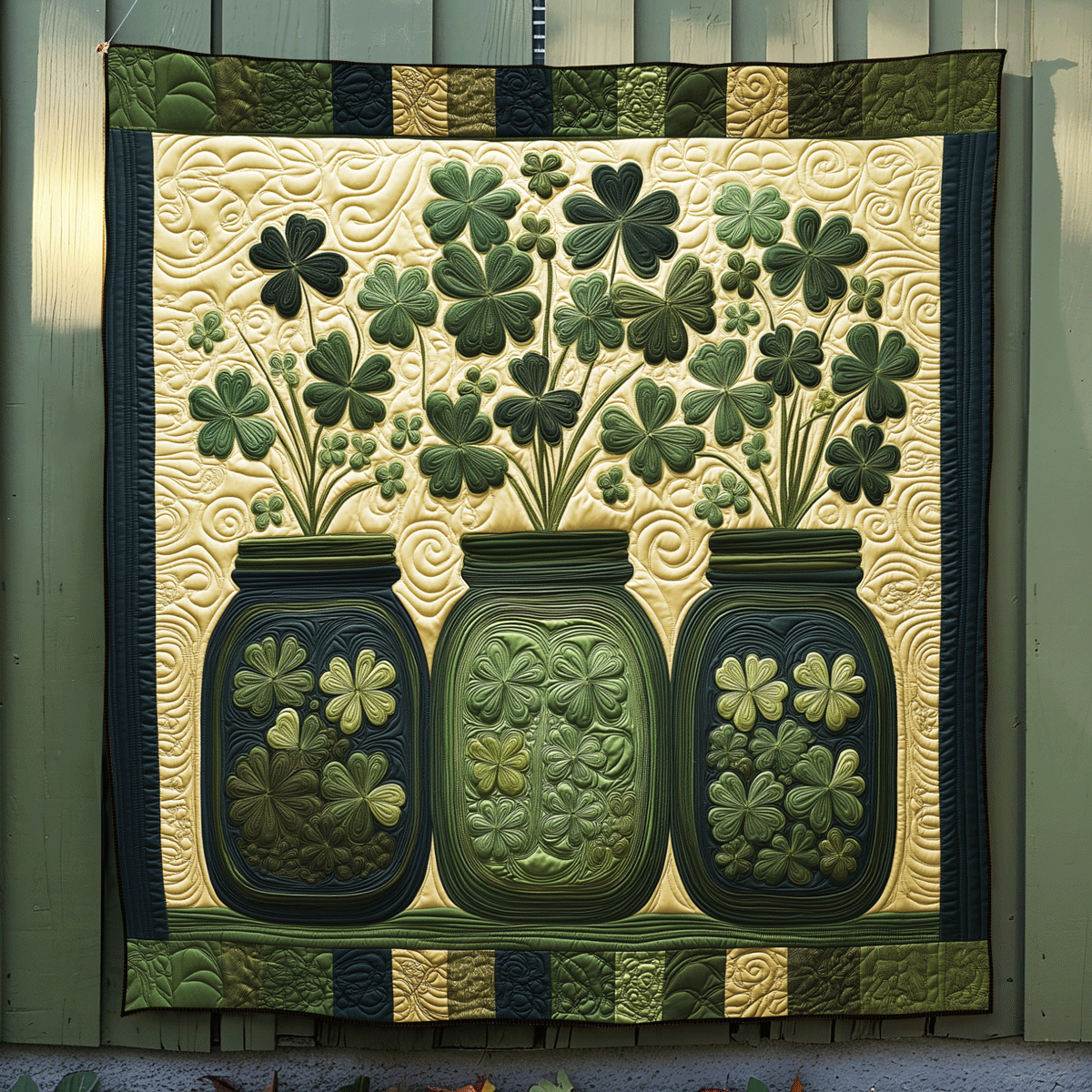 Clover Blossom Beauty Quilted Blanket