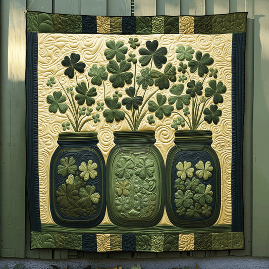 Clover Blossom Beauty Quilted Blanket