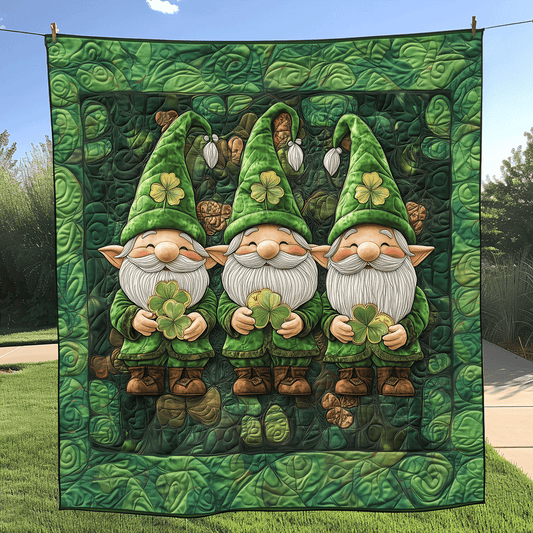 Clover Grove Gnome Quilted Blanket