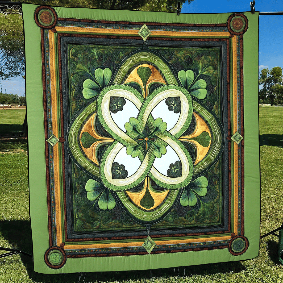 Clover Harmony Quilted Blanket