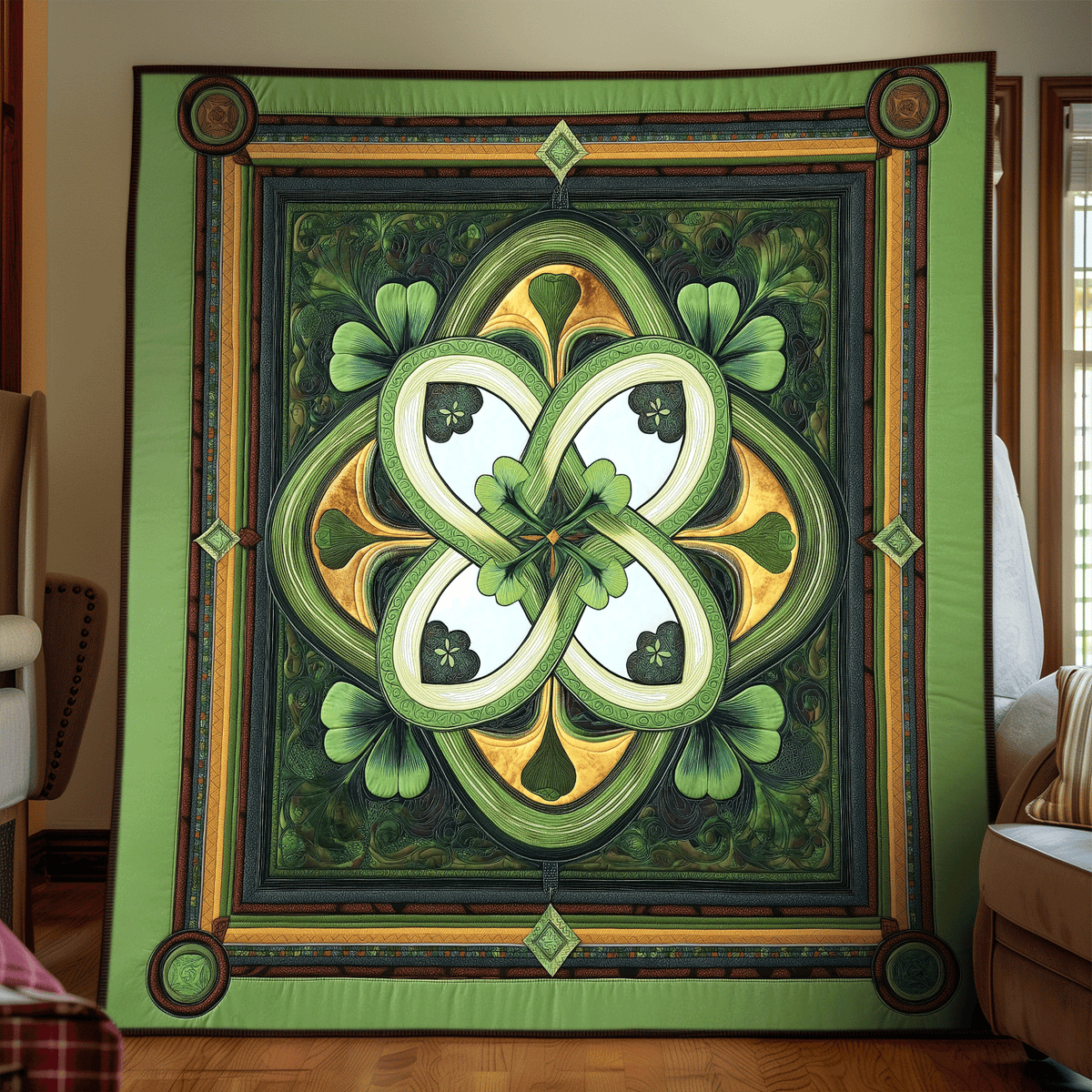 Clover Harmony Quilted Blanket