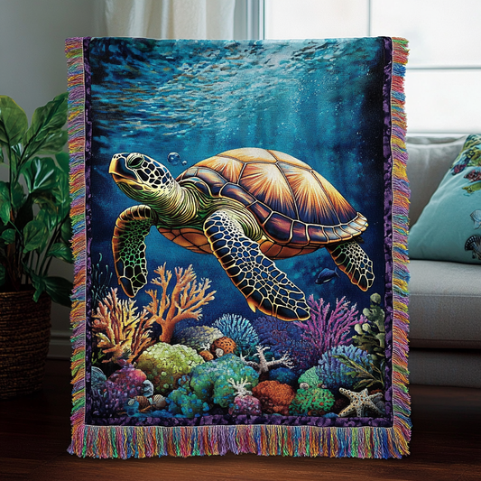 Coastal Wanderer Woven Throw Blanket