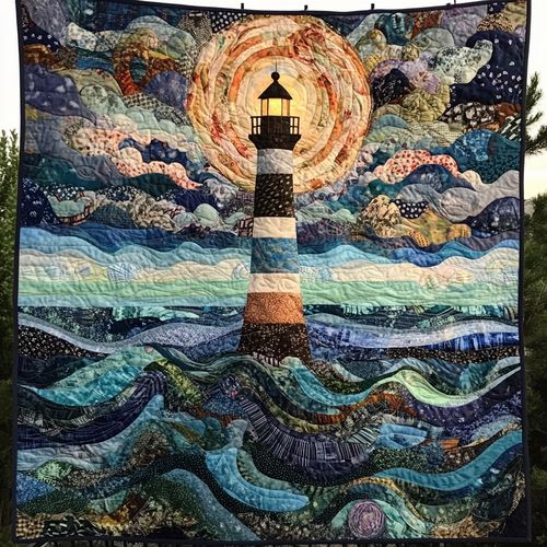 Coastal Beacon Quilted Blanket