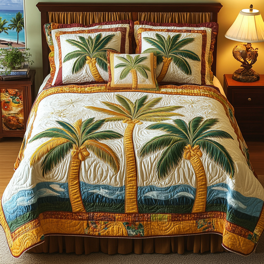 Coastal Calm 3-Piece Quilted Bedding Set