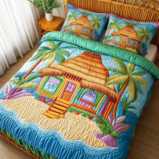 Coastal Comfort 3-Piece Quilted Bedding Set