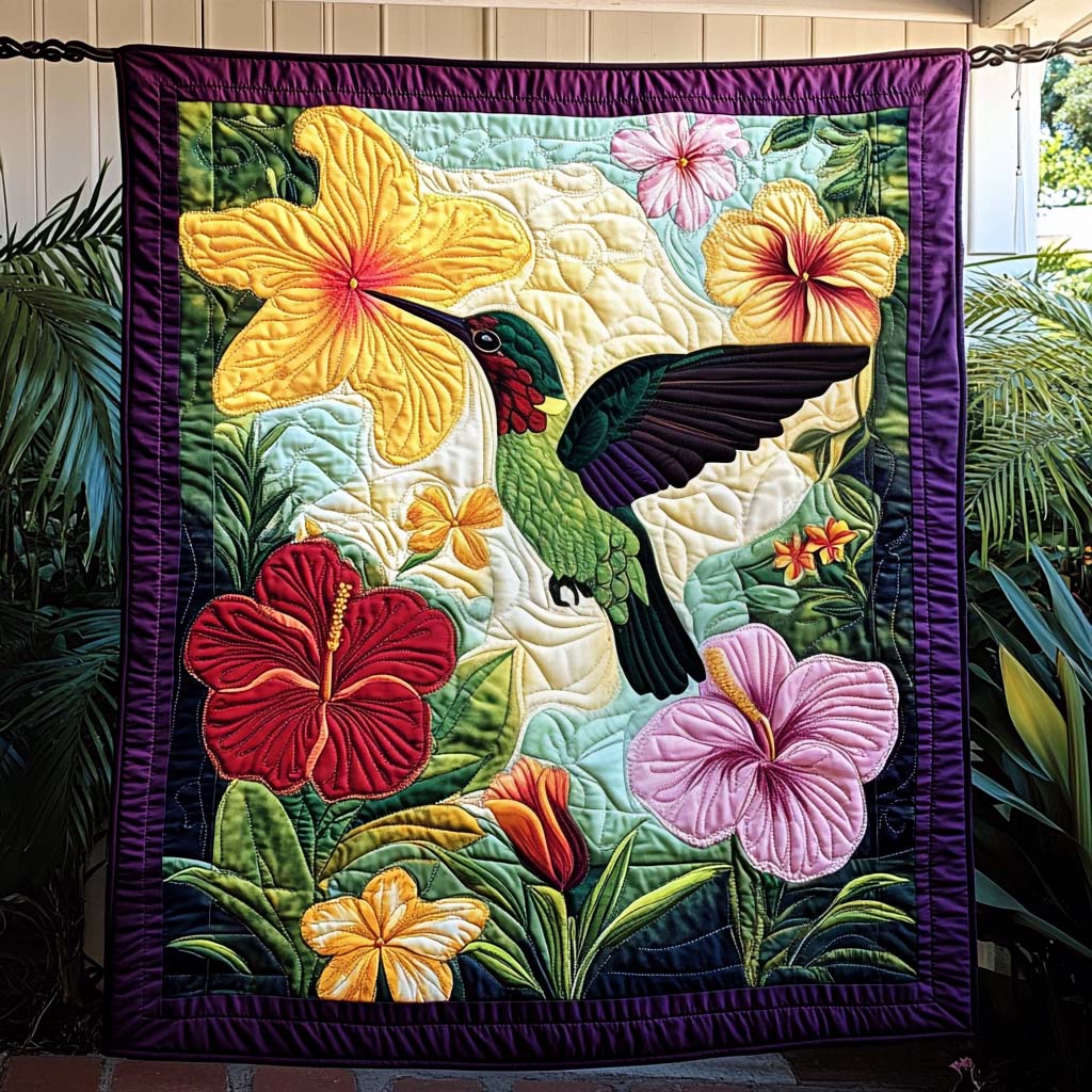 Coastal Flutter Quilted Blanket