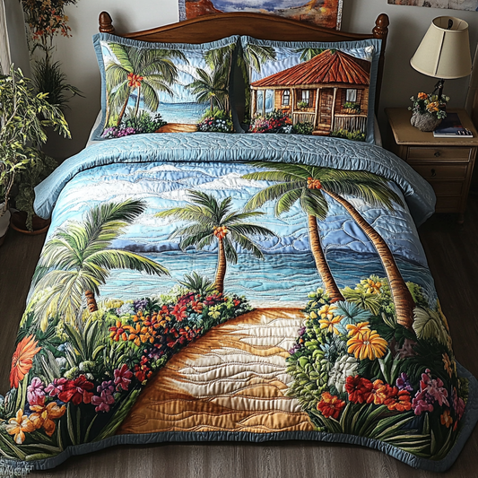 Coastal Haven 3-Piece Quilted Bedding Set