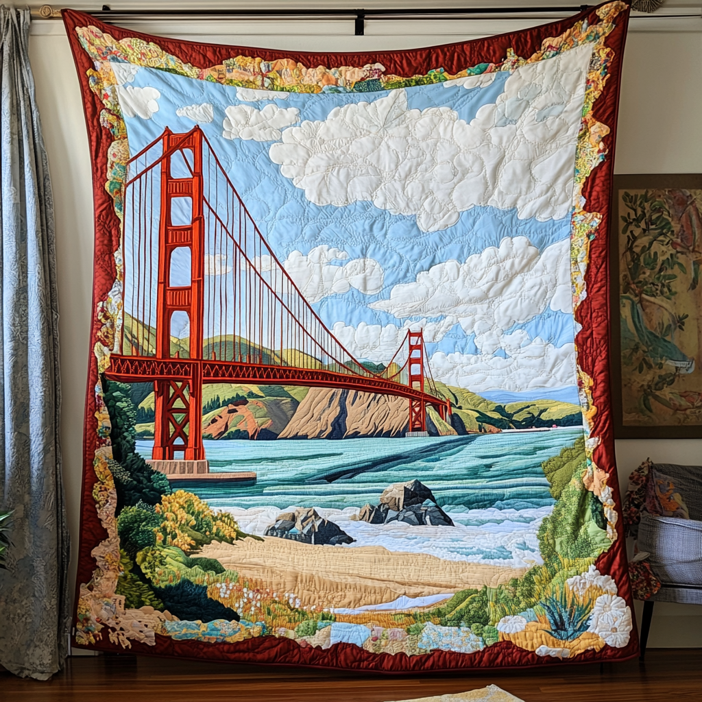 Coastal View Quilted Blanket