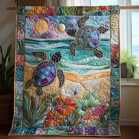 Coastal Wanderer Quilted Blanket