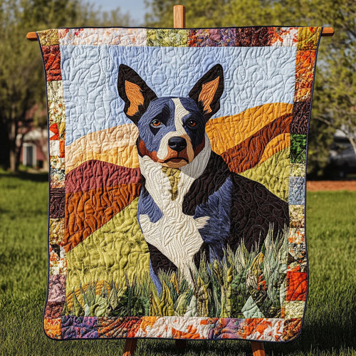 Cobalt Paws Quilted Blanket