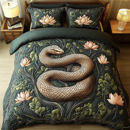 Coiled Charm 3-Piece Quilted Bedding Set