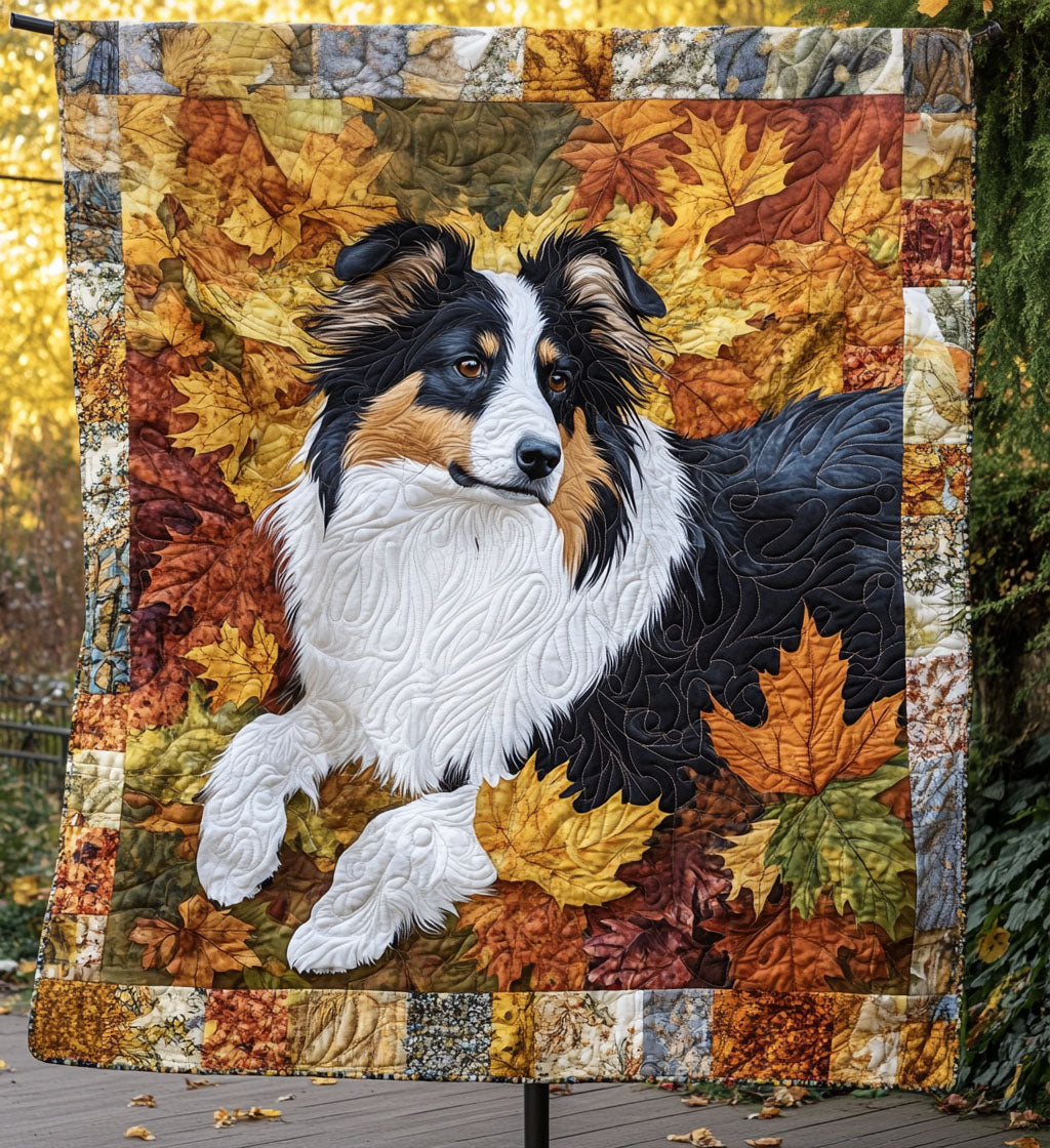 Collie Dreams Quilted Blanket
